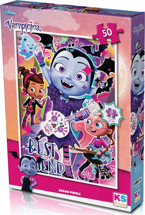 KS Vampirina 50 Parça Puzzle Kız Erkek Çocuk Oyuncak Eğitici Oyuncaklar