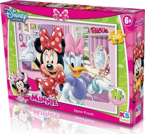 Ks Games 200 Parça Minnie Çocuk Puzzle Kız Erkek Çocuk Oyuncak Eğitici Oyuncaklar