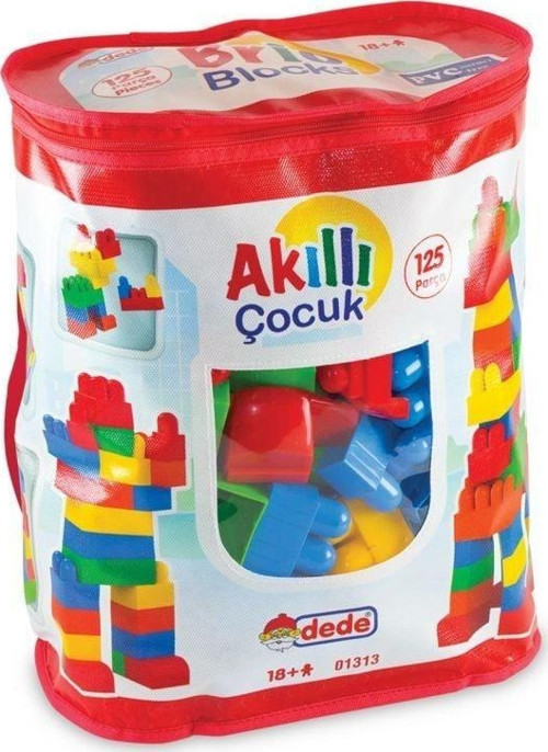 Dede 125 Parça Bloklar Kız Erkek Çocuk Oyuncak Eğitici Oyuncaklar
