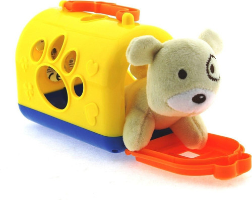 Taşıma Çantalı Peluş Sarı Yavru Köpek Kız Erkek Çocuk Oyuncak Eğitici Oyuncaklar