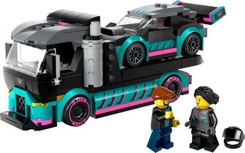 LEGO City Yarış Arabası ve Araba Taşıyıcı Kamyon 60406 Kız Erkek Çocuk Oyuncak Eğitici Oyuncaklar
