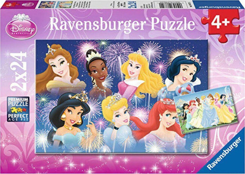 88720 Disney Prensesleri 2x24 parça Ravensburger Puzzle Kız Erkek Çocuk Oyuncak Eğitici Oyuncaklar