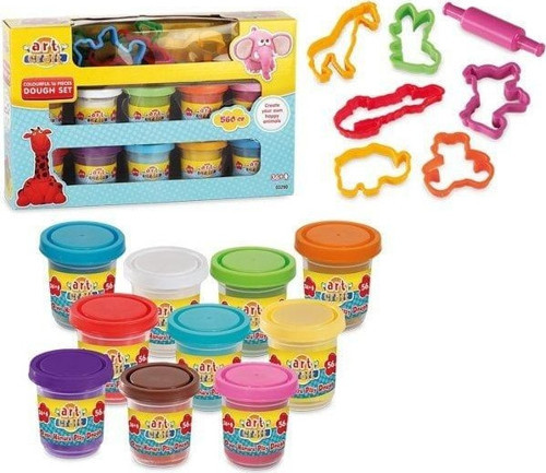 03290 Art Craft 16 parça HAMUR SETİ-RENGARENK / 560 gr Kız Erkek Çocuk Oyuncak Eğitici Oyuncaklar