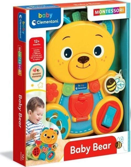 17856 Baby Clementoni - Montessori Aktiviteli Ayıcık Kız Erkek Çocuk Oyuncak Eğitici Oyuncaklar