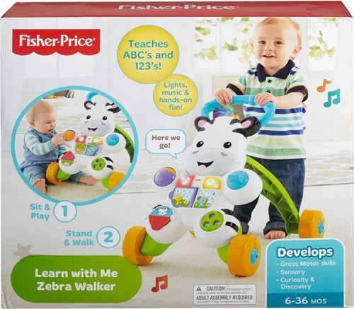 DLD80 Fisher-Price® Melodili Zebra Yürüteç Kız Erkek Çocuk Oyuncak Eğitici Oyuncaklar