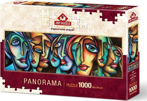 4446 Art Puzzle, Hüznü Paylaşanlar, 1000 Parça Panorama Puzzle Kız Erkek Çocuk Oyuncak Eğitici Oyunc