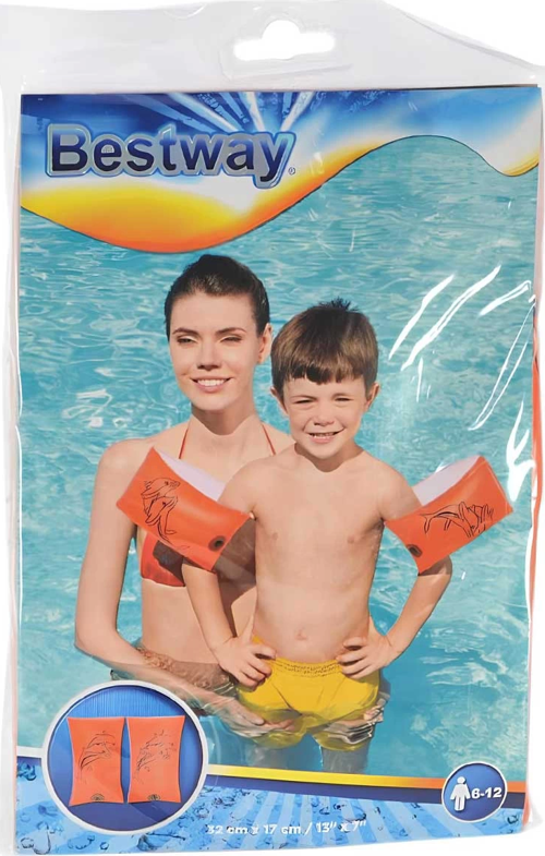Bestway Turuncu Baskılı Kolluk 33 x 17cm 12409 Kız Erkek Çocuk Oyuncak Eğitici Oyuncaklar