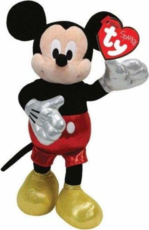TY Sparkle Sesli Peluş Mickey Mouse 36cm Kız Erkek Çocuk Oyuncak Eğitici Oyuncaklar