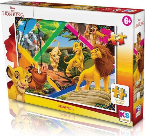 LK 113 Aslan Kral Puzzle 200 Parça - Ks Puzzle Kız Erkek Çocuk Oyuncak Eğitici Oyuncaklar