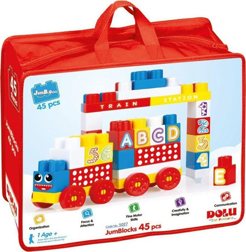 5027 Mega Blok 45'li Çantalı Kız Erkek Çocuk Oyuncak Eğitici Oyuncaklar