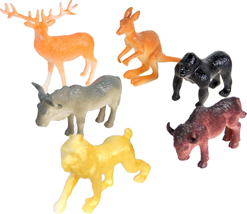 PVS Küçük Vahşi Hayvan Figürleri 888A-10 Kız Erkek Çocuk Oyuncak Eğitici Oyuncaklar