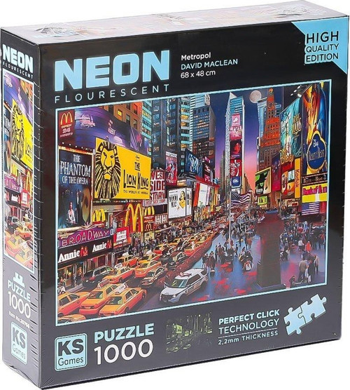20766 Neon Metropol 1000 Parça Puzzle -KS Puzzle Kız Erkek Çocuk Oyuncak Eğitici Oyuncaklar