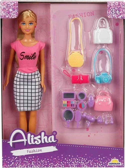 3392 Alisha Fashion Aksesuar Set 29cm Kız Erkek Çocuk Oyuncak Eğitici Oyuncaklar