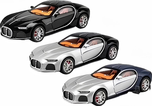 Sesli Işıklı Metal Bugatti Araba Kız Erkek Çocuk Oyuncak Eğitici Oyuncaklar