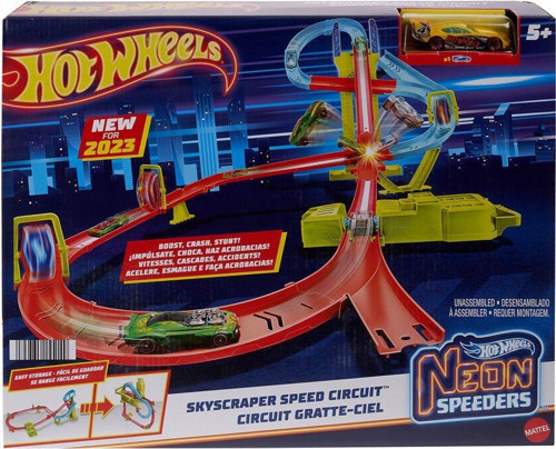 HPC07 Hot Wheels Neon Yarışlar Çoklu Yarış Heyecanı Pist Seti Kız Erkek Çocuk Oyuncak Eğitici Oyunca
