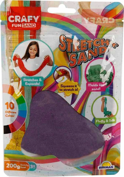 Streç Oyun Kumu Mor 200 gr Kız Erkek Çocuk Oyuncak Eğitici Oyuncaklar