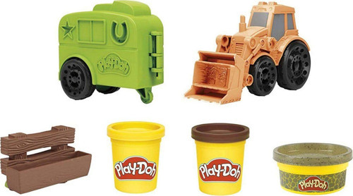 Play-Doh Çalışkan Traktör ve Römork F1012 Kız Erkek Çocuk Oyuncak Eğitici Oyuncaklar