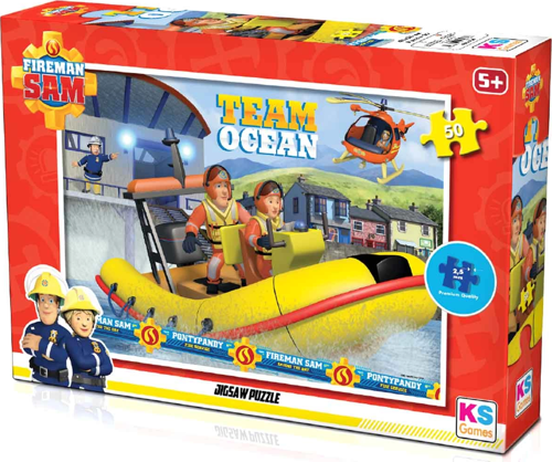 KS Fireman Sam 50 Parça Puzzle Kız Erkek Çocuk Oyuncak Eğitici Oyuncaklar