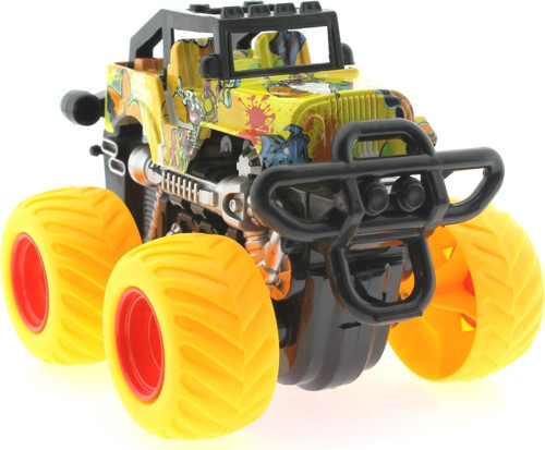 Die Cast Off Road Dev Sarı Teker Araba Kız Erkek Çocuk Oyuncak Eğitici Oyuncaklar