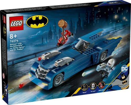 76274 Lego Marvel Batmobile Batman Harley Quinn ve Mr. Freeze 435 parça +8 yaş Kız Erkek Çocuk Oyunc