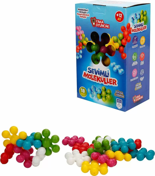 Sevimli Moleküller 18 Parça Kız Erkek Çocuk Oyuncak Eğitici Oyuncaklar