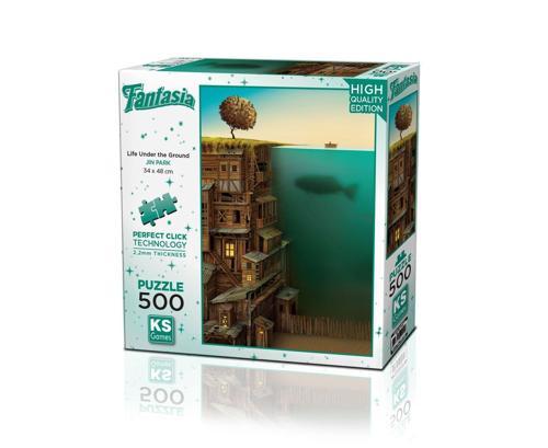 KS Puzzle 500 Fantasia Parça Life Under the Ground Kız Erkek Çocuk Oyuncak Eğitici Oyuncaklar