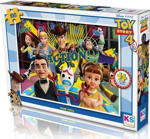 TS 714 Puzzle 100/TOY STORY 4 PUZZLE 100 PARÇA Kız Erkek Çocuk Oyuncak Eğitici Oyuncaklar