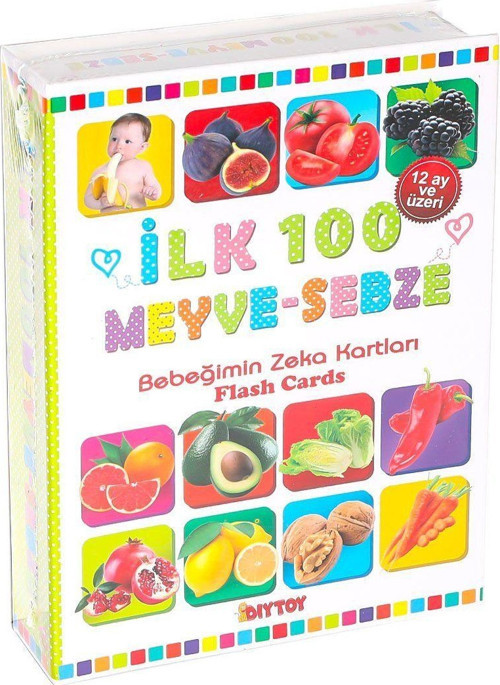1765 Flash Card İlk 100 Meyveler Eğitici Kartlar Kız Erkek Çocuk Oyuncak Eğitici Oyuncaklar