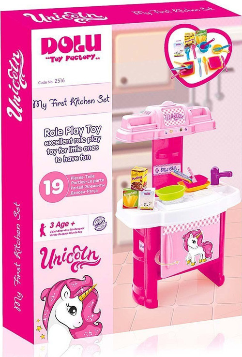 Dolu Unicorn Şefin Mutfak Seti - 2516D Kız Erkek Çocuk Oyuncak Eğitici Oyuncaklar