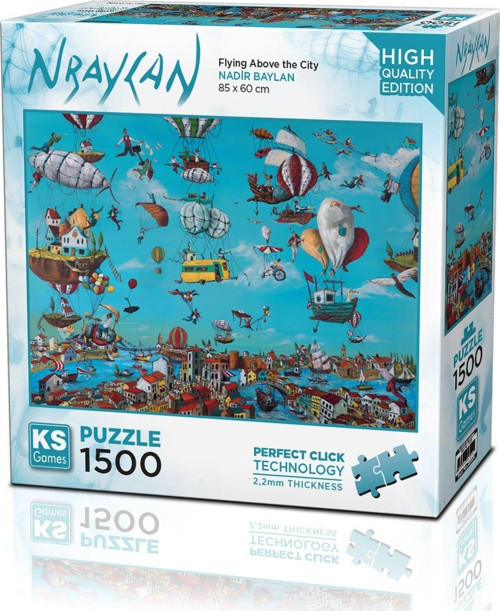 KS Puzzle 1500 Parça Nbaylan Flying Above the City Kız Erkek Çocuk Oyuncak Eğitici Oyuncaklar