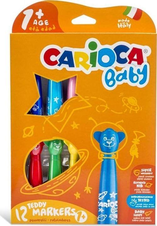 Carioca Baby Keçeli Boya Kalemi 12'li Kız Erkek Çocuk Oyuncak Eğitici Oyuncaklar