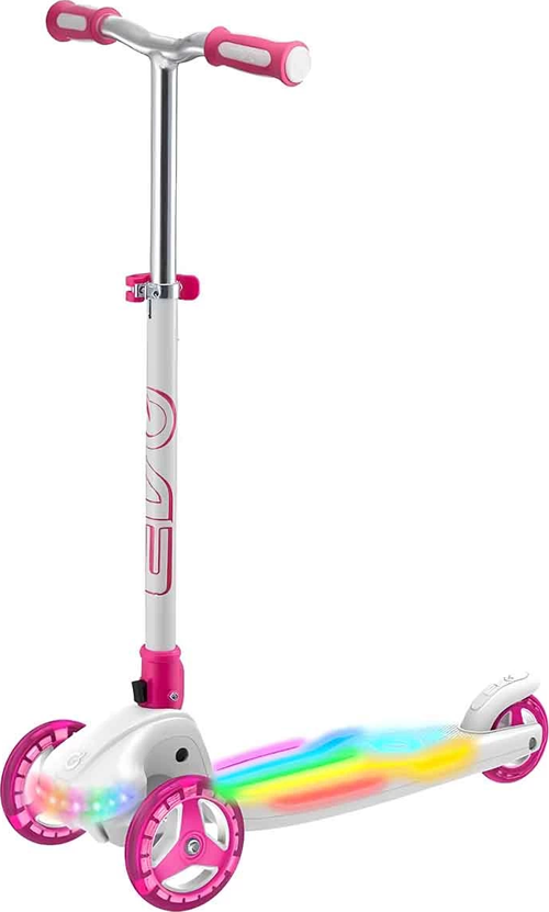Evo 3 Tekerlekli Colour Burst Işıklı Beyaz Scooter Kız Erkek Çocuk Oyuncak Eğitici Oyuncaklar