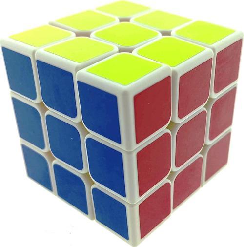 Beyaz Zemin Üzeri Renkli Zeka Küpü 3X3X3-6,8cm Kız Erkek Çocuk Oyuncak Eğitici Oyuncaklar