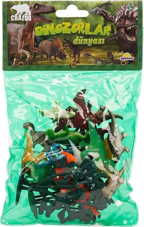 0705 Dinozorların Dünyası Poşetli Hayvan Oyun Seti Kız Erkek Çocuk Oyuncak Eğitici Oyuncaklar