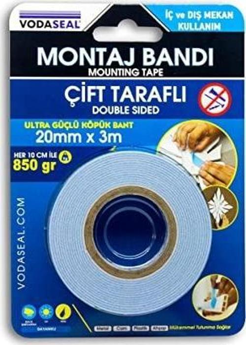 Vhb İç Mekan Montaj Bandı 200Mmx1,5Mt Şeffaf