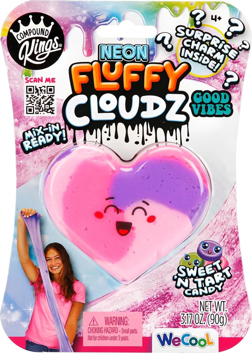 Compound Kings Neon Fluffy Cloudz Kalp Slime 11312 Kız Erkek Çocuk Oyuncak Eğitici Oyuncaklar