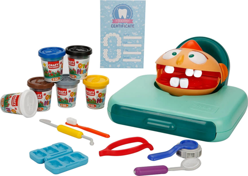 Crafy Dr. Toothy Oyun Hamuru Seti 15 Parça Kız Erkek Çocuk Oyuncak Eğitici Oyuncaklar