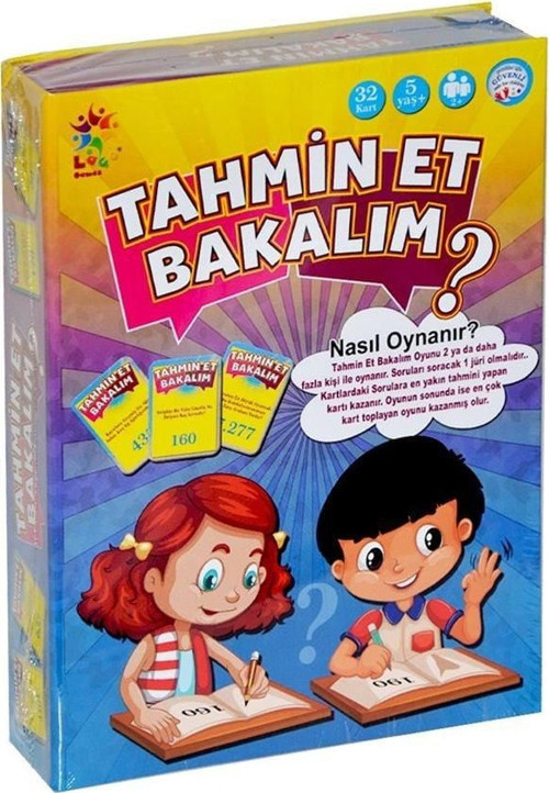 Tahmin Et Bakalım Eğitici Eğlenceli Oyun Kartları 32 Parça Kız Erkek Çocuk Oyuncak Eğitici Oyuncakla