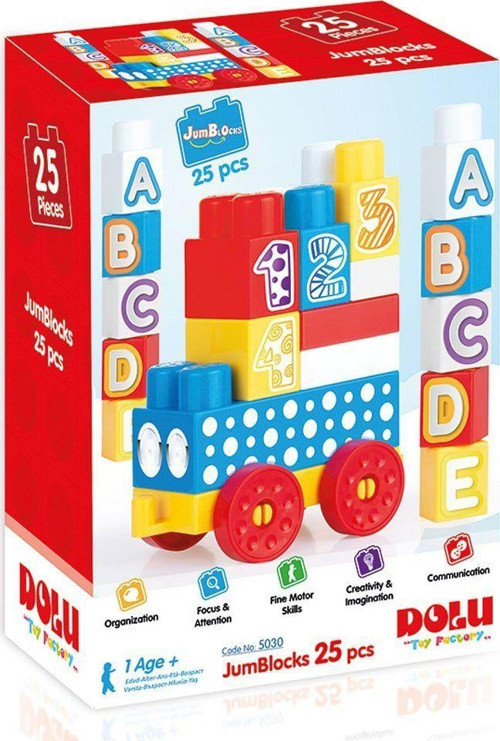 5030 Mega Blok 25'li Kız Erkek Çocuk Oyuncak Eğitici Oyuncaklar