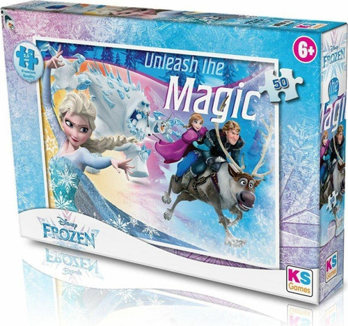 FRZ709 Frozen 50 Parça Çocuk Puzzle -KS Puzzle Kız Erkek Çocuk Oyuncak Eğitici Oyuncaklar