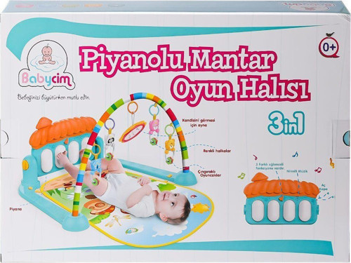 HE0639 BABYCİM MANTAR PİYAONOLU HALI Kız Erkek Çocuk Oyuncak Eğitici Oyuncaklar