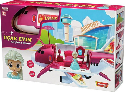 ERN-2013 Heroes Toys Uçak Ev Bebek Seti Kız Erkek Çocuk Oyuncak Eğitici Oyuncaklar