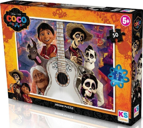KS Puzzle 50 Parça Coco Kız Erkek Çocuk Oyuncak Eğitici Oyuncaklar