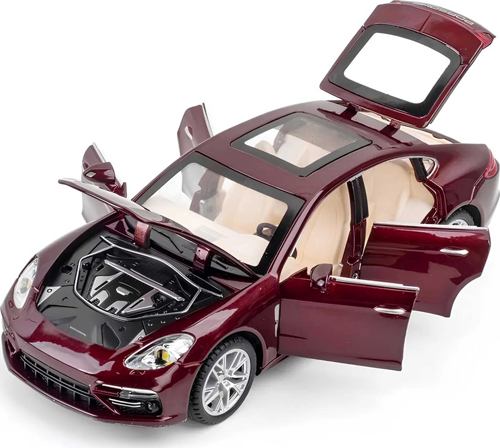 Şeffaf Kutulu Metal Porsche Kız Erkek Çocuk Oyuncak Eğitici Oyuncaklar