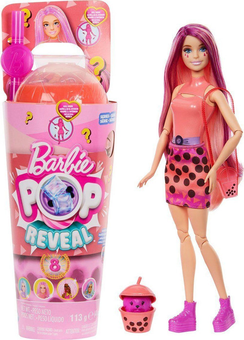 HTJ22 Barbie POP Reveal Bubble Tea Serisi Mangolu Mochi Kokulu Kız Erkek Çocuk Oyuncak Eğitici Oyunc