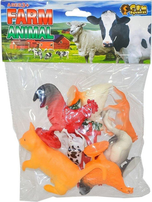 CN2092 Poşetli Çiftlik Hayvanları - Can Oyuncak Kız Erkek Çocuk Oyuncak Eğitici Oyuncaklar
