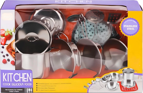 Metal Yemek Seti Kız Erkek Çocuk Oyuncak Eğitici Oyuncaklar