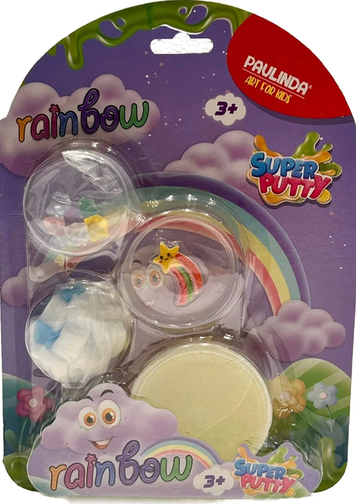 Paulinda Slime Super Putty Rainbow 80 ml S00095535 Kız Erkek Çocuk Oyuncak Eğitici Oyuncaklar