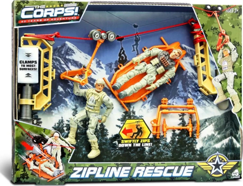 The Corps Zipline Rescue Asker Oyun Seti Kız Erkek Çocuk Oyuncak Eğitici Oyuncaklar