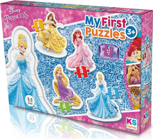 KS Princess My First 4 in 1 Puzzle Kız Erkek Çocuk Oyuncak Eğitici Oyuncaklar